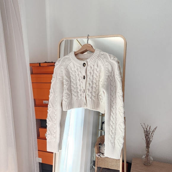 Loulou studio cropped cardigan - Picture 2 of 13